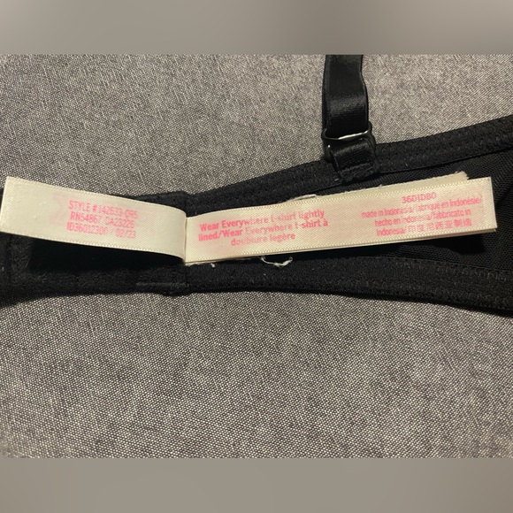 Victoria's Secret Black Bra with Pink and Yellow Floral Accents - Picture 3 of 7